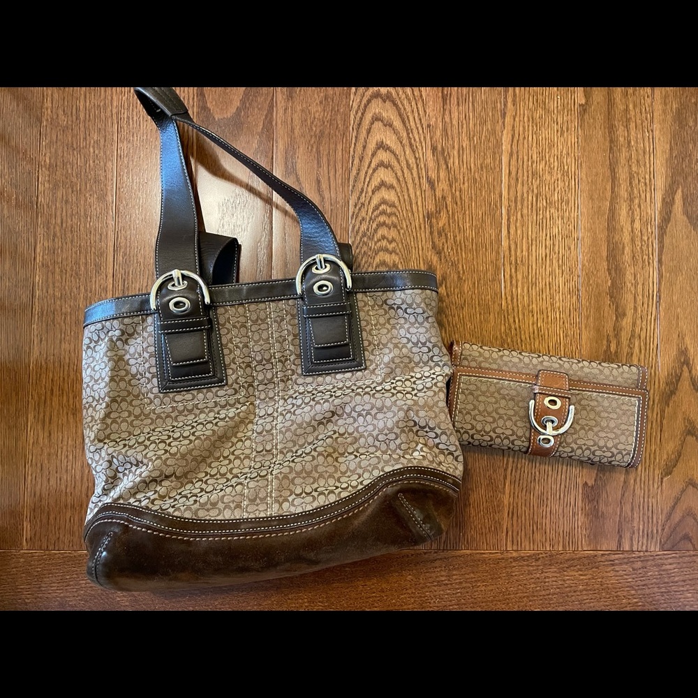 Brown Coach Purse and wallet